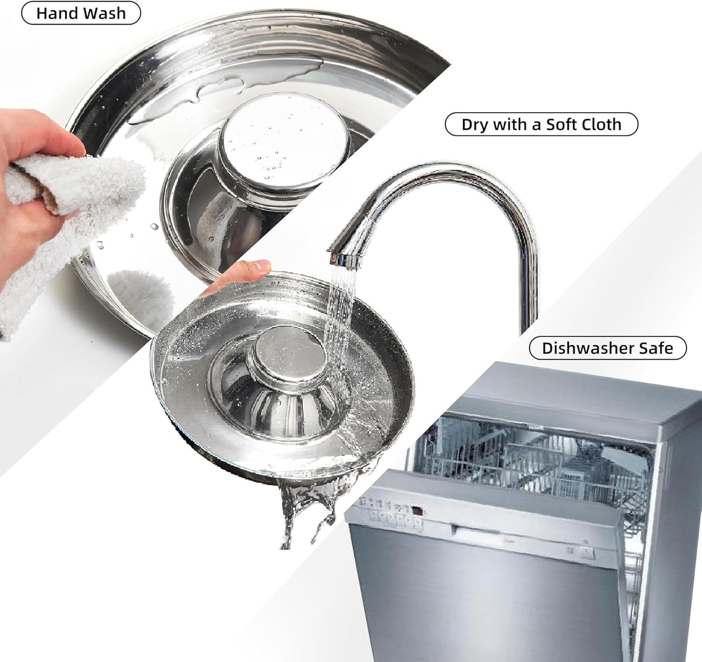 Stainless Steel Dog Bowls Set of 2 - Food and Water Feeders for Small, Medium, and Large Dogs