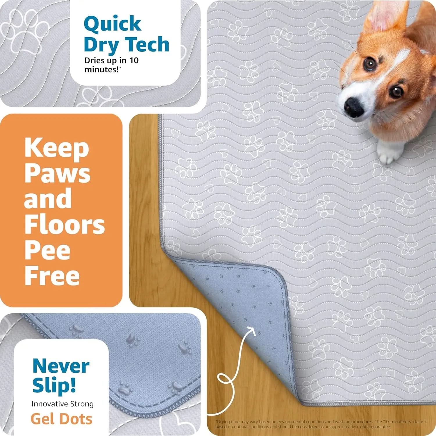 ® Premium Reusable Puppy Pad – Waterproof, Extra-Absorbent, and Washable Potty Solution for Dog Training and Whelping – Quick-Drying Protection for Floors and Pets (Medium - 36"X41")