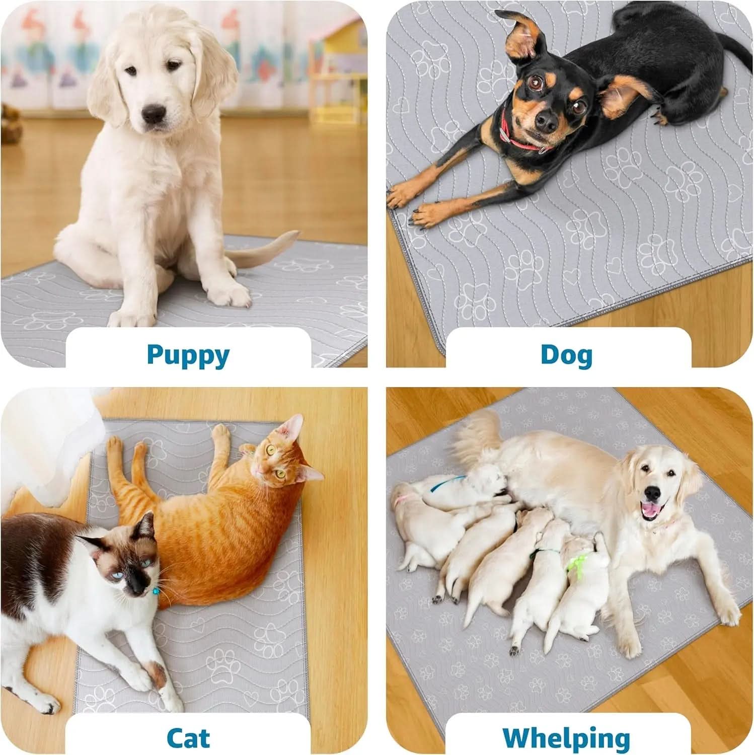 ® Premium Reusable Puppy Pad – Waterproof, Extra-Absorbent, and Washable Potty Solution for Dog Training and Whelping – Quick-Drying Protection for Floors and Pets (Medium - 36"X41")