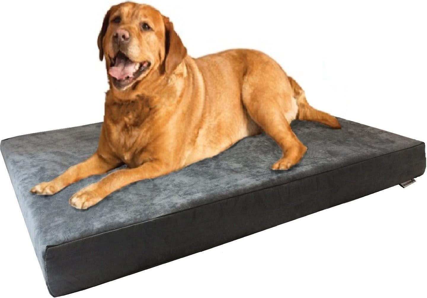 XL Orthopedic Memory Foam Dog Bed with Machine Washable Cover and Waterproof Lining, Suitable for Medium to Large Pets, 47"x29"x4" Pad for 48"x30" Crate