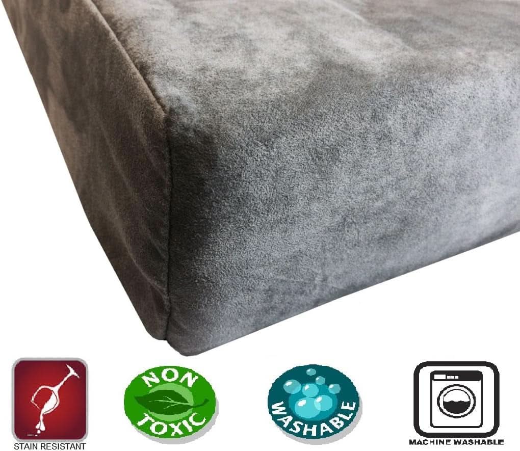 XL Orthopedic Memory Foam Dog Bed with Machine Washable Cover and Waterproof Lining, Suitable for Medium to Large Pets, 47"x29"x4" Pad for 48"x30" Crate
