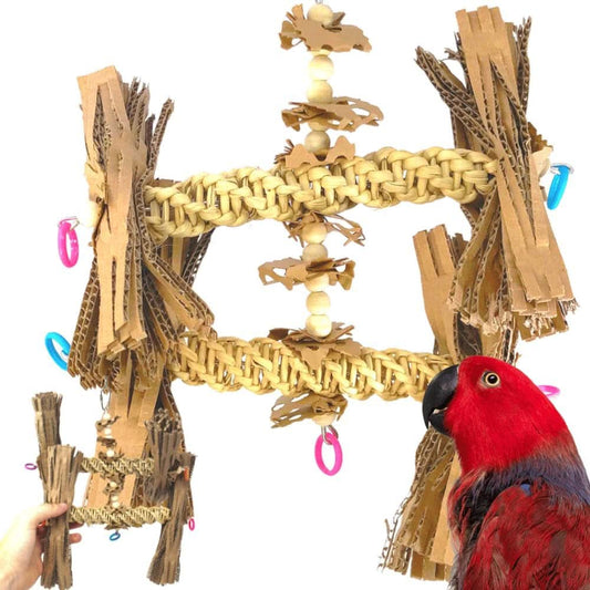 1557 Duo Natural Helix Toy for Parrots, Cockatiels, and Cockatoos
