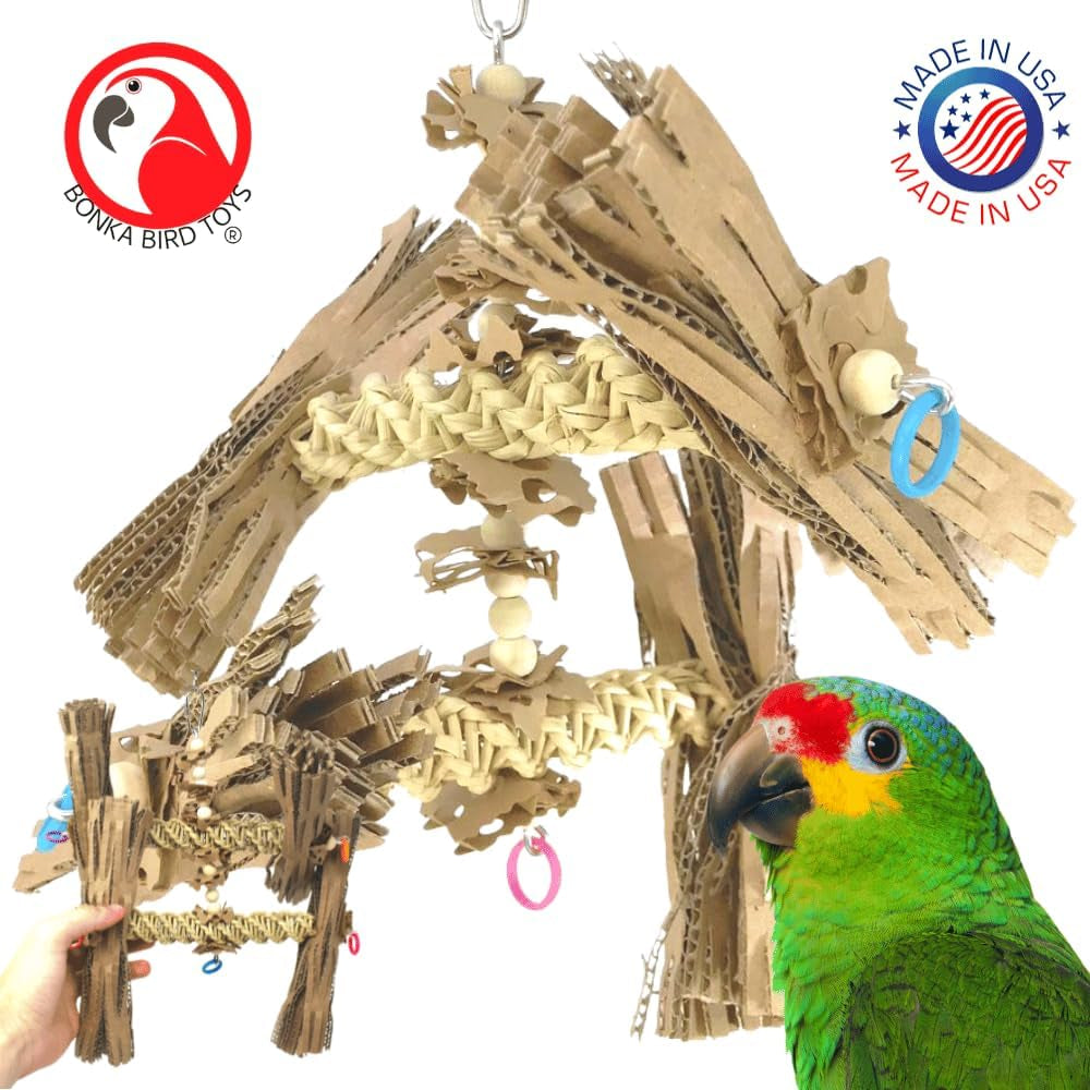 1557 Duo Natural Helix Toy for Parrots, Cockatiels, and Cockatoos