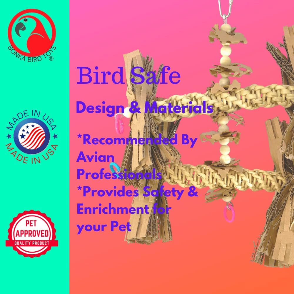 1557 Duo Natural Helix Toy for Parrots, Cockatiels, and Cockatoos