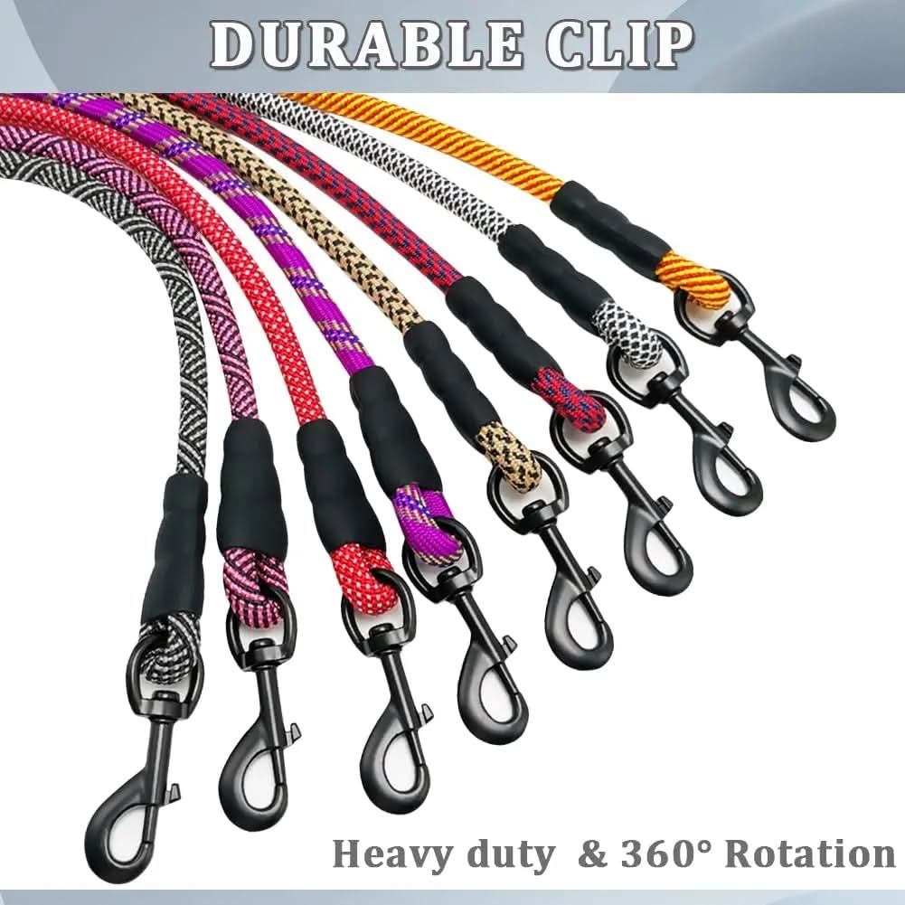 Heavy-Duty Nylon Dog Leash, 6 FT with Soft Padded Handle for Large and Medium Breeds (Orange, 1/2" x 6 FT)