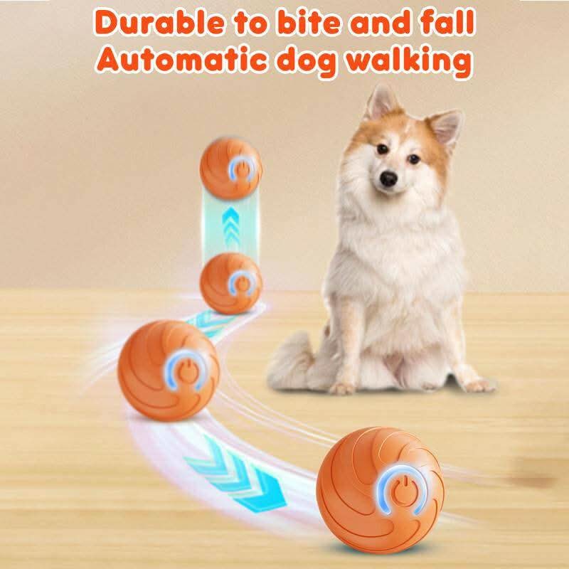SPOVEN Intelligent Jumping Vibration Interactive Dog Ball, Automatic Sports Bouncing Ball Toy, Suitable for Small/Large Dogs, Durable Resistant Chewing Design, USB Rechargeable