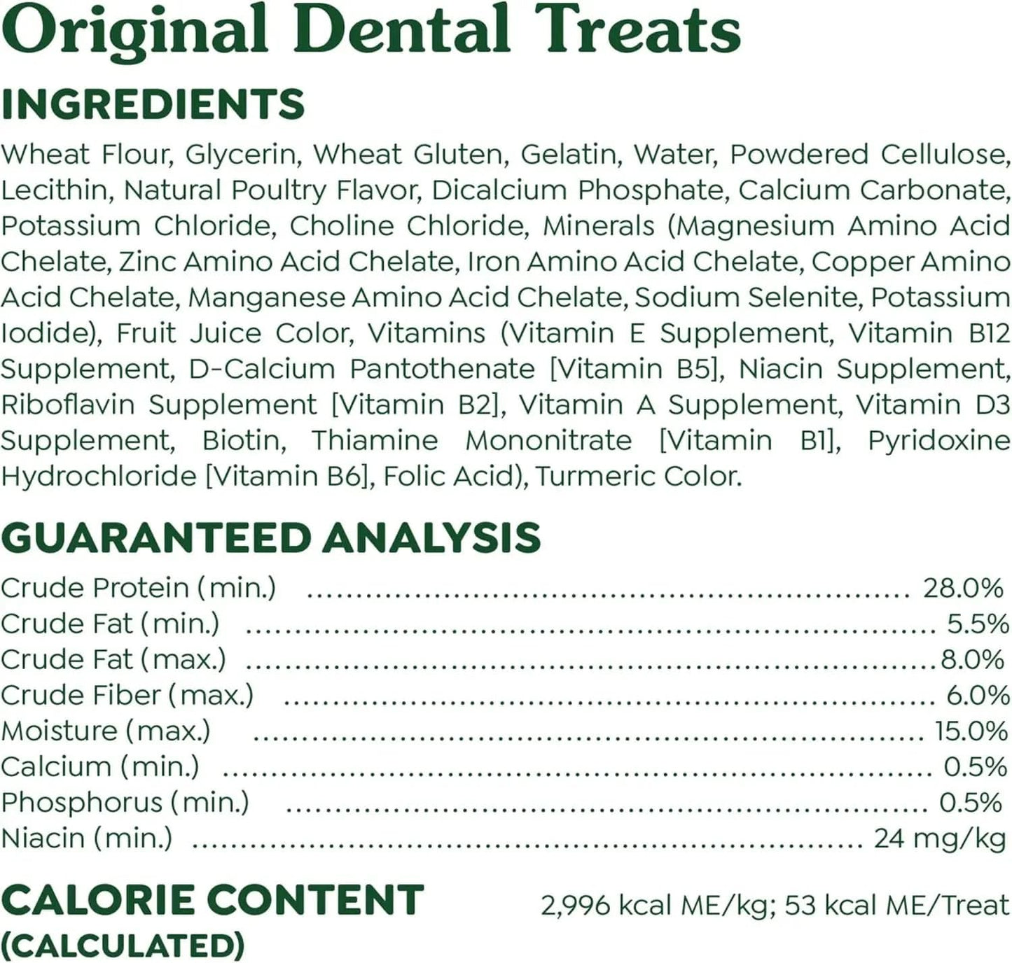 Original Petite Dental Dog Treats, 36 oz. Pack (60 Treats)
