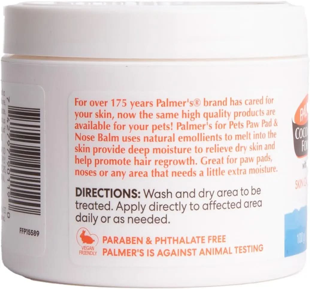 Cocoa Butter Formula Fragrance-Free Paw Pad and Nose Balm for Dogs - Skin Soothing Balm with Vitamin E for Dry Skin and Pads