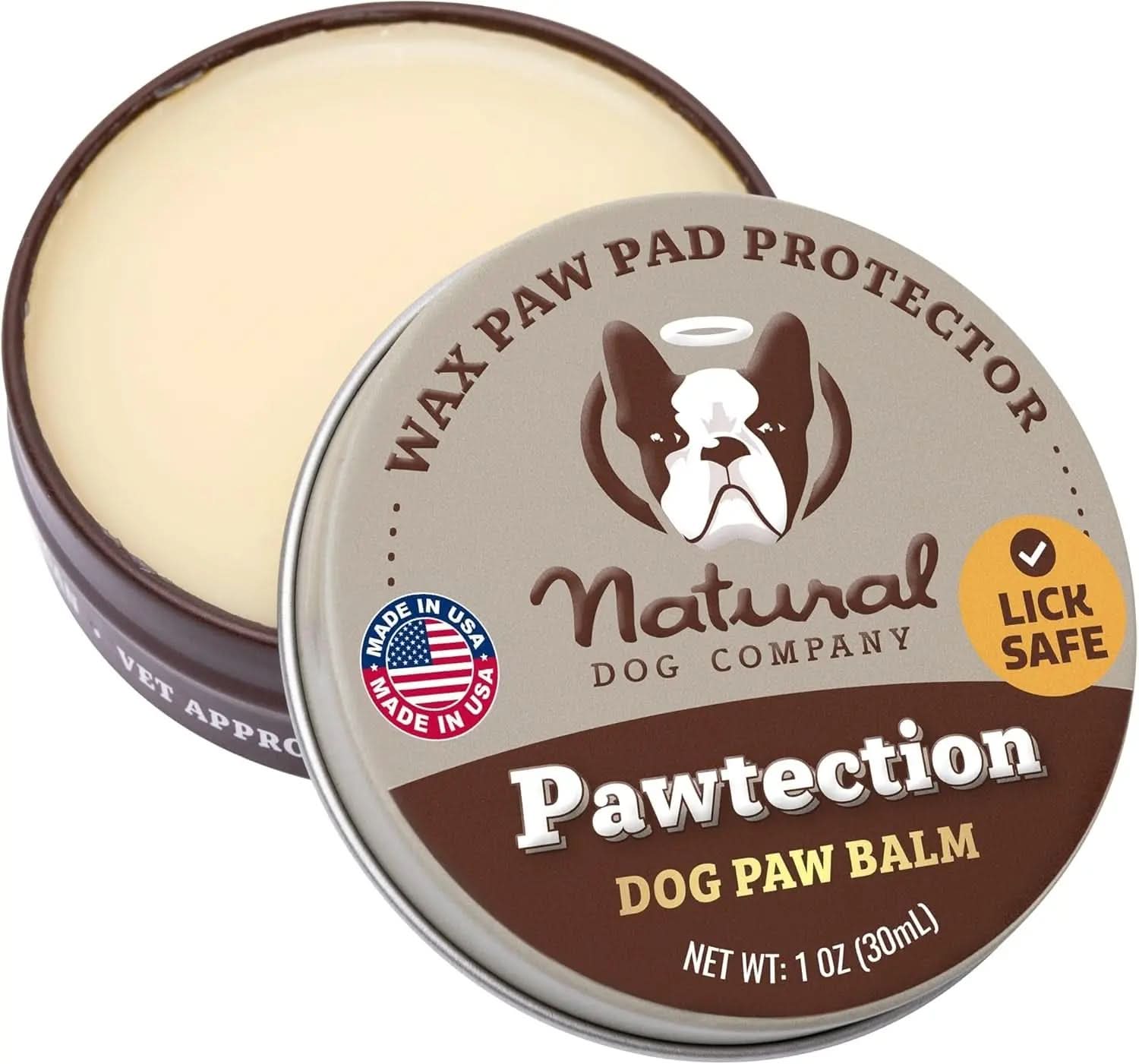 Pawtection Balm - Moisturizing Paw Protector for Dogs, Soothes Dry and Cracked Pads, Shields Against Extreme Weather, Ideal for Allergies and Itching (1 Oz Tin)