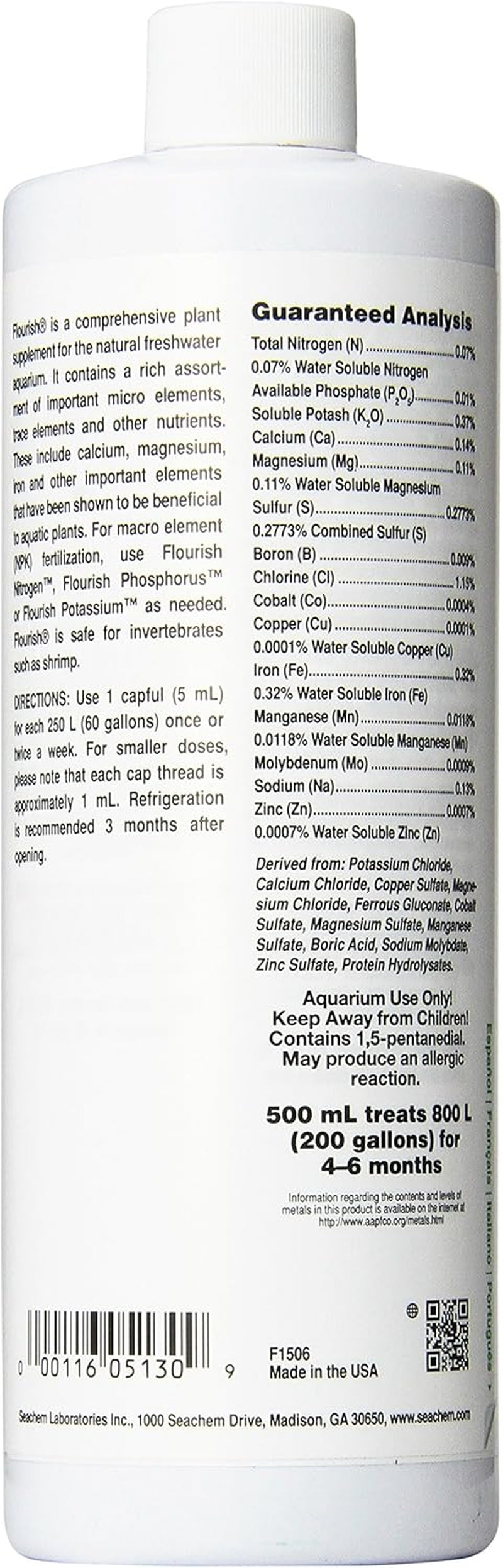 Flourish Freshwater Plant Nutrient Supplement, 500 mL