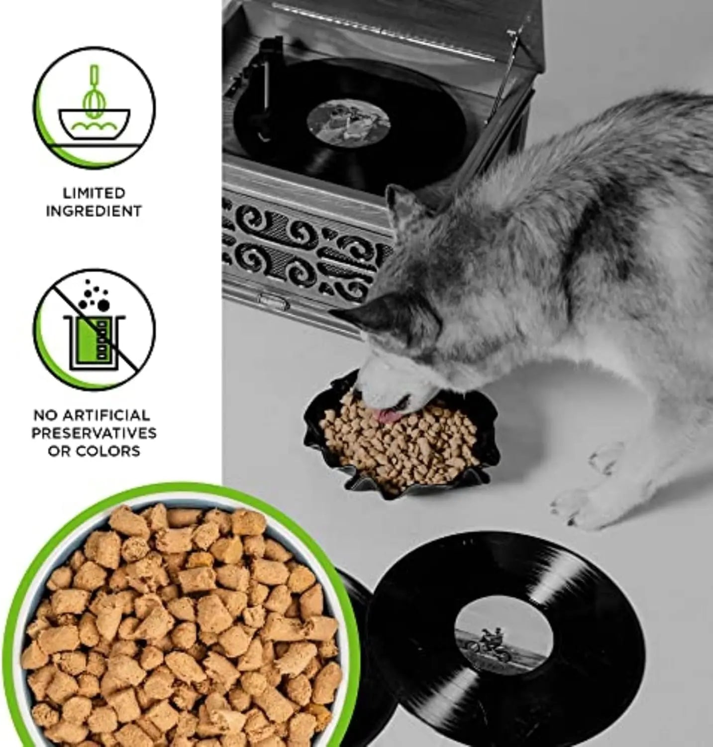 Rawbble Freeze-Dried Pork Recipe Dog Food, 12 Oz - 97% Meat and Organs, No Fillers - Versatile Raw Dog Food for Meals, Treats, or Food Toppers - Made in the USA in Small Batches