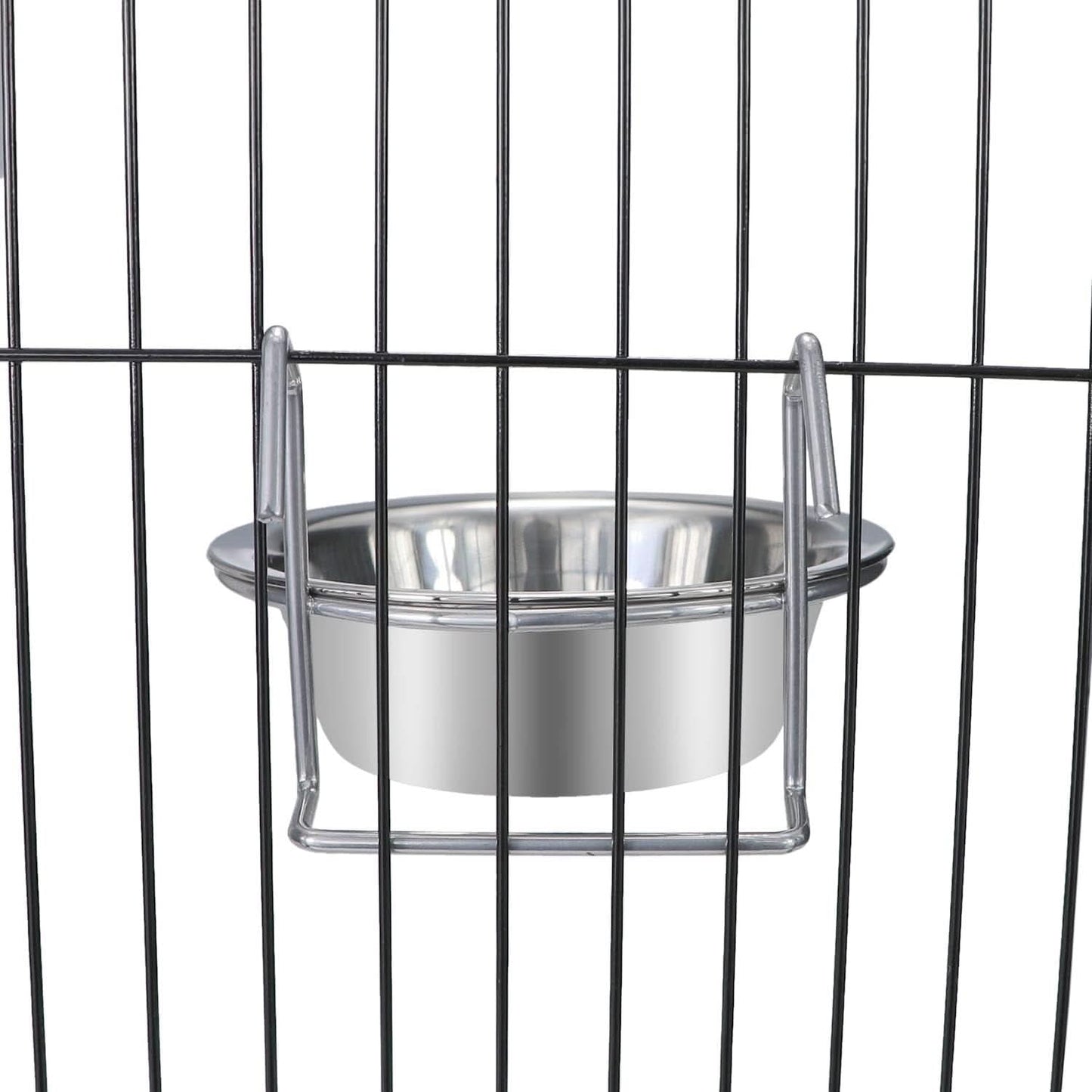 Stainless Steel Hanging Pet Bowl for Birds, Parrots, and Small Dogs and Cats (Size S)