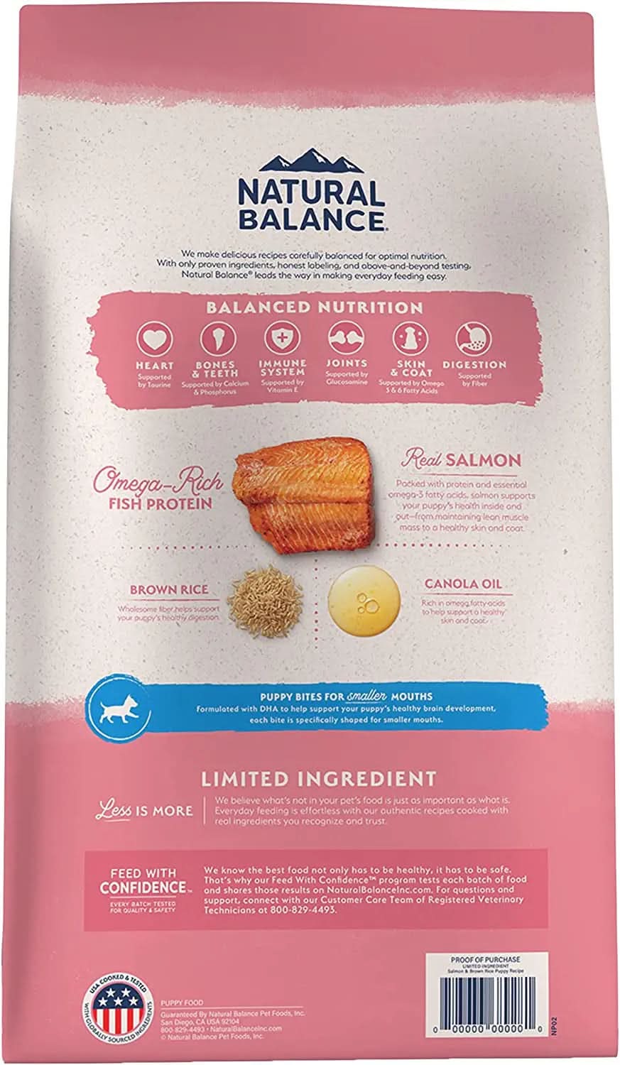 Limited Ingredient Puppy Dry Dog Food with Healthy Grains, Salmon and Brown Rice Recipe, 24 lb.