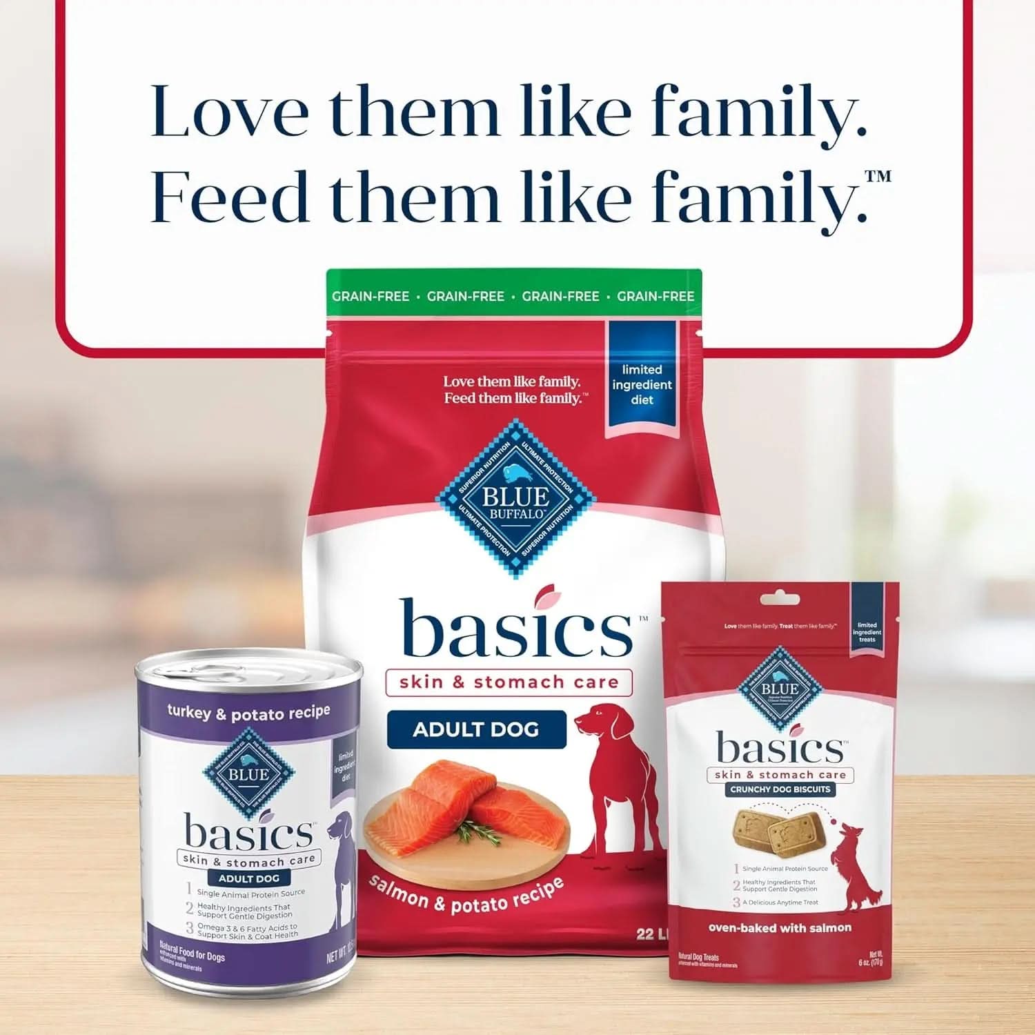 Basics Grain-Free Adult Dog Food, Limited Ingredient Diet, Salmon Recipe, 22 lb Bag