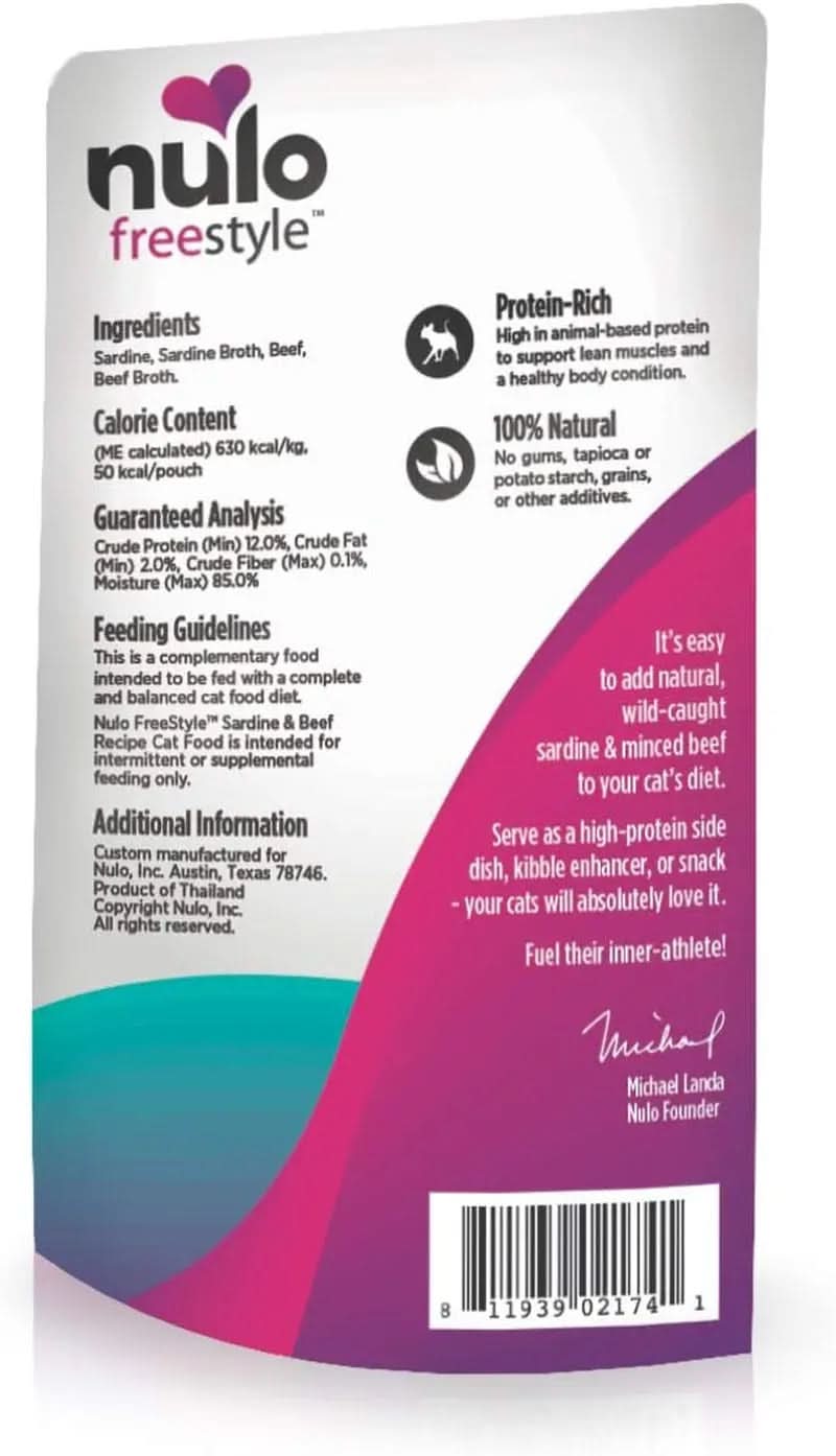 Freestyle Premium Grain-Free Wet Cat Food Pouch for Cats and Kittens, Enriched with Amino Acids for Heart Health and High Animal-Based Protein