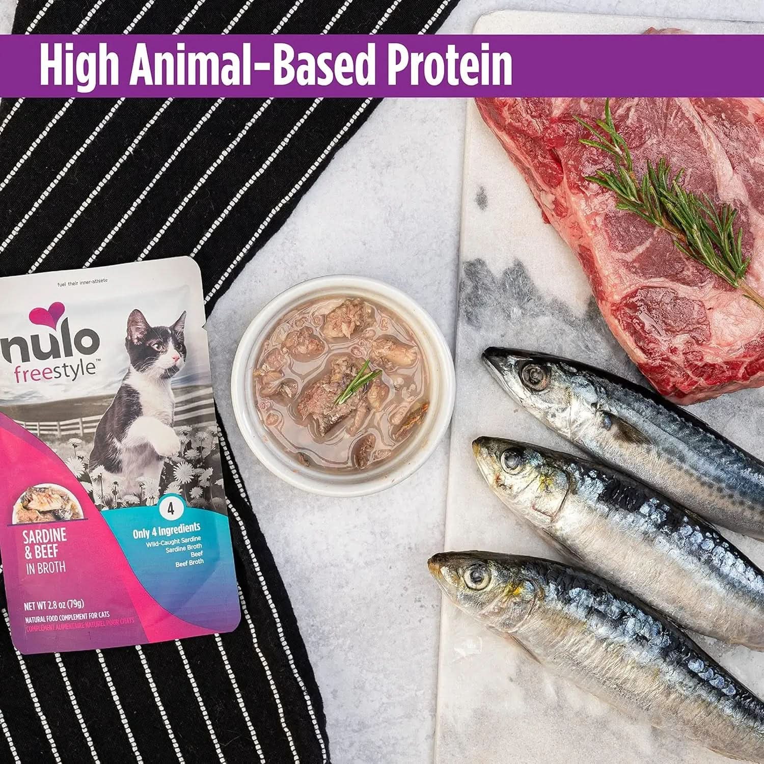 Freestyle Premium Grain-Free Wet Cat Food Pouch for Cats and Kittens, Enriched with Amino Acids for Heart Health and High Animal-Based Protein