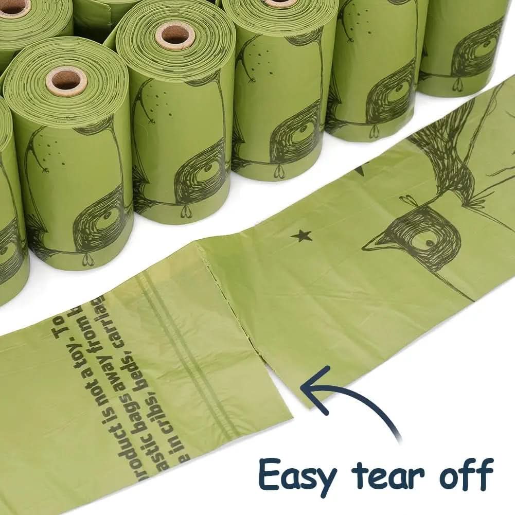 Biodegradable Dog Waste Bags - 360 Count, Extra Thick and Strong Eco-Friendly Refill Rolls with Dispenser