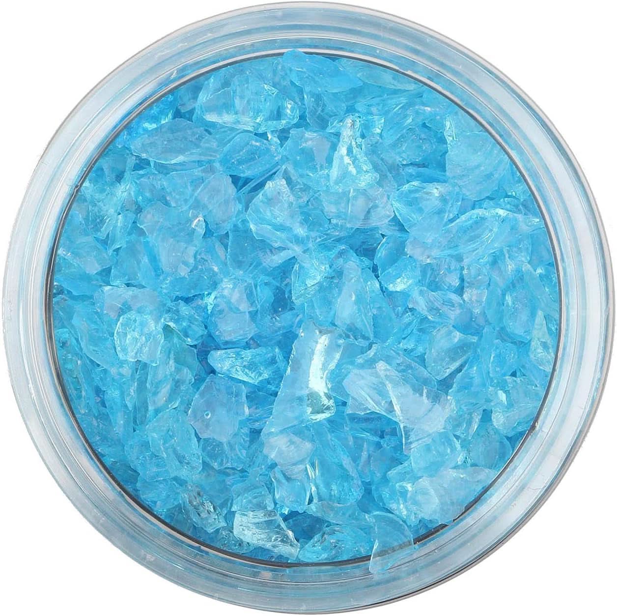 Crushed Glass for Crafting and Resin Art - Sea Blue, 1.5 lbs