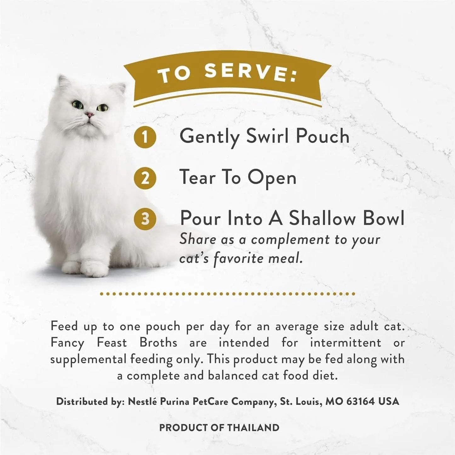 Purina  Creamy White Meat Chicken Broth Topper for Senior Cats - Pack of 16 (1.4 oz. pouches)