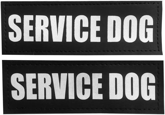 Reflective and Removable Dog Tags for Service Dog Vests and Harnesses
