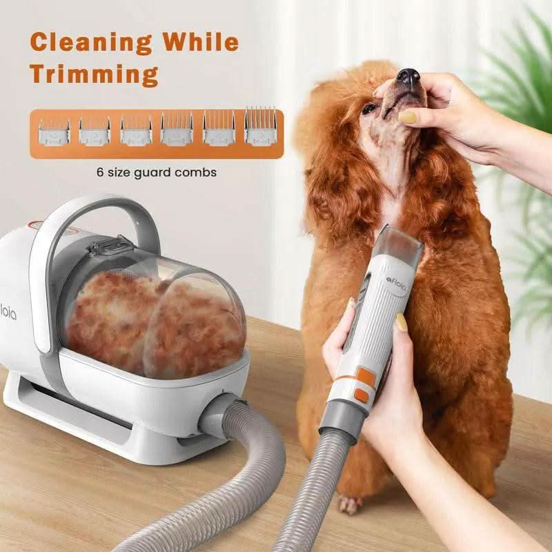 【Limitedtimeflashsale】Afloia Dog Grooming Kit, Pet Grooming Vacuum & Dog Clippers & Dog Brush for Shedding with Vacuum Grooming Tools, Low Noise Dog Vacuum Hair Remover Pet Grooming Supplies