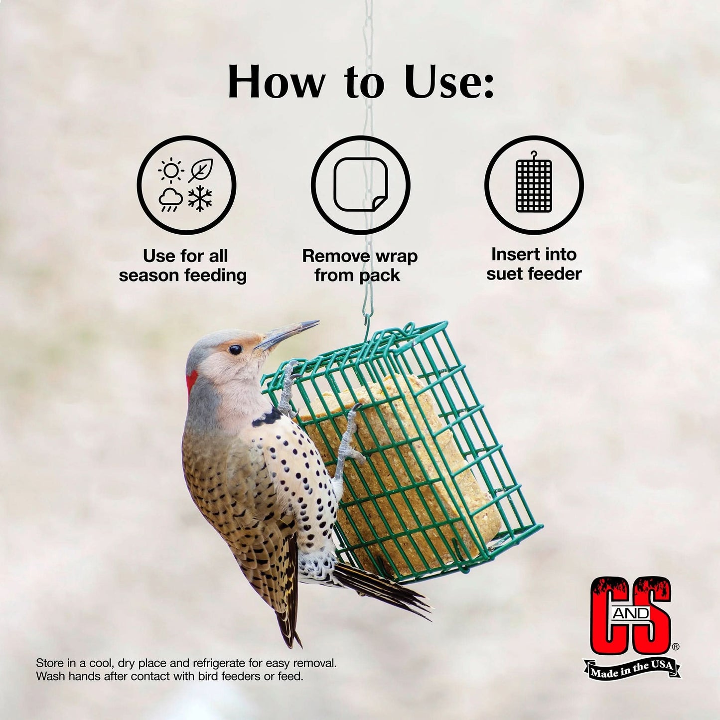 C&S Berry Suet Treat 11.75 Ounces 8 Pack