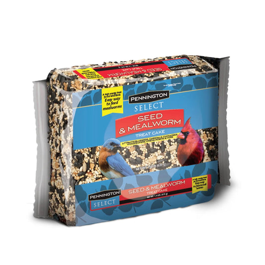 Seed & Mealworm Treat Cake, Wild Bird Feed, 1.4 Lb., 1 Pack