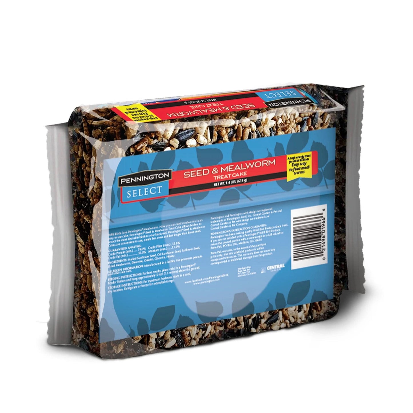 Seed & Mealworm Treat Cake, Wild Bird Feed, 1.4 Lb., 1 Pack