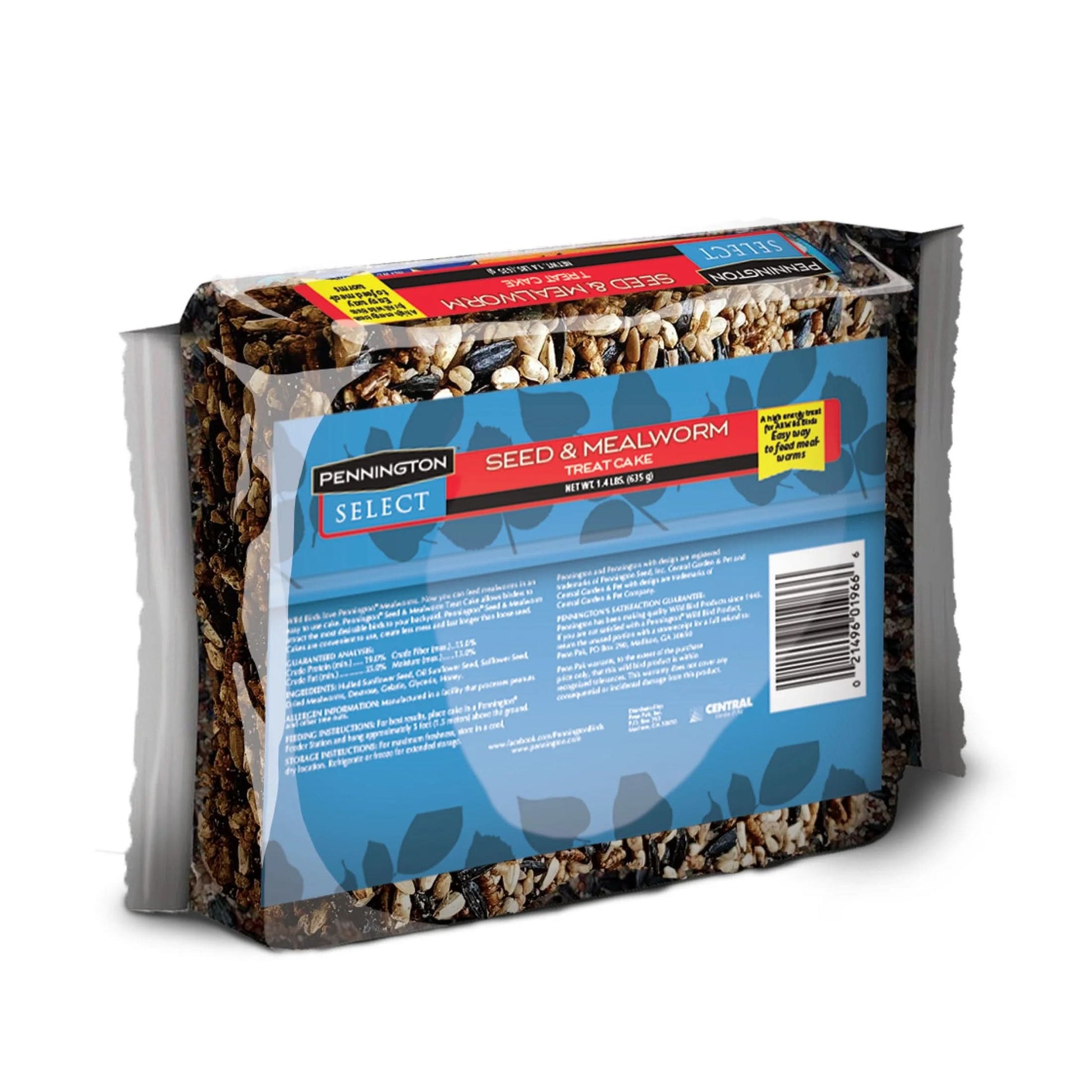 Seed & Mealworm Treat Cake, Wild Bird Feed, 1.4 Lb., 1 Pack