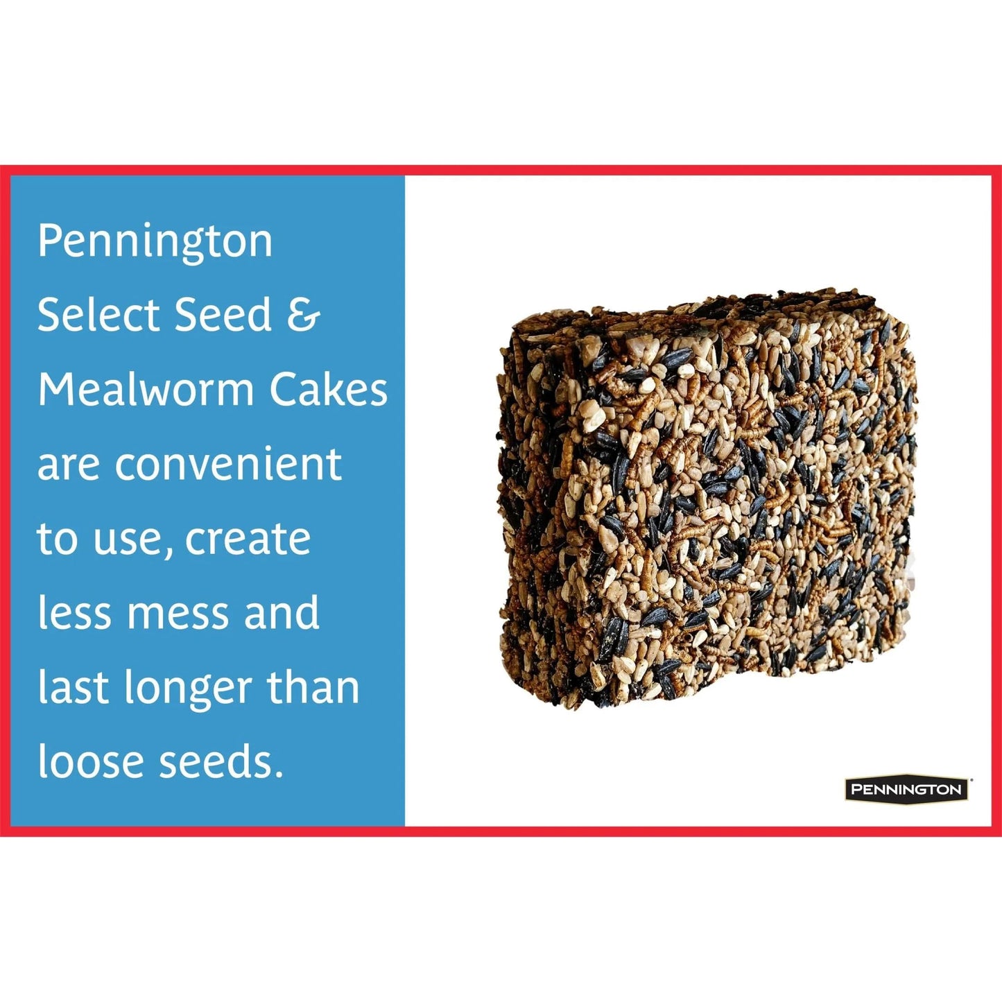 Seed & Mealworm Treat Cake, Wild Bird Feed, 1.4 Lb., 1 Pack