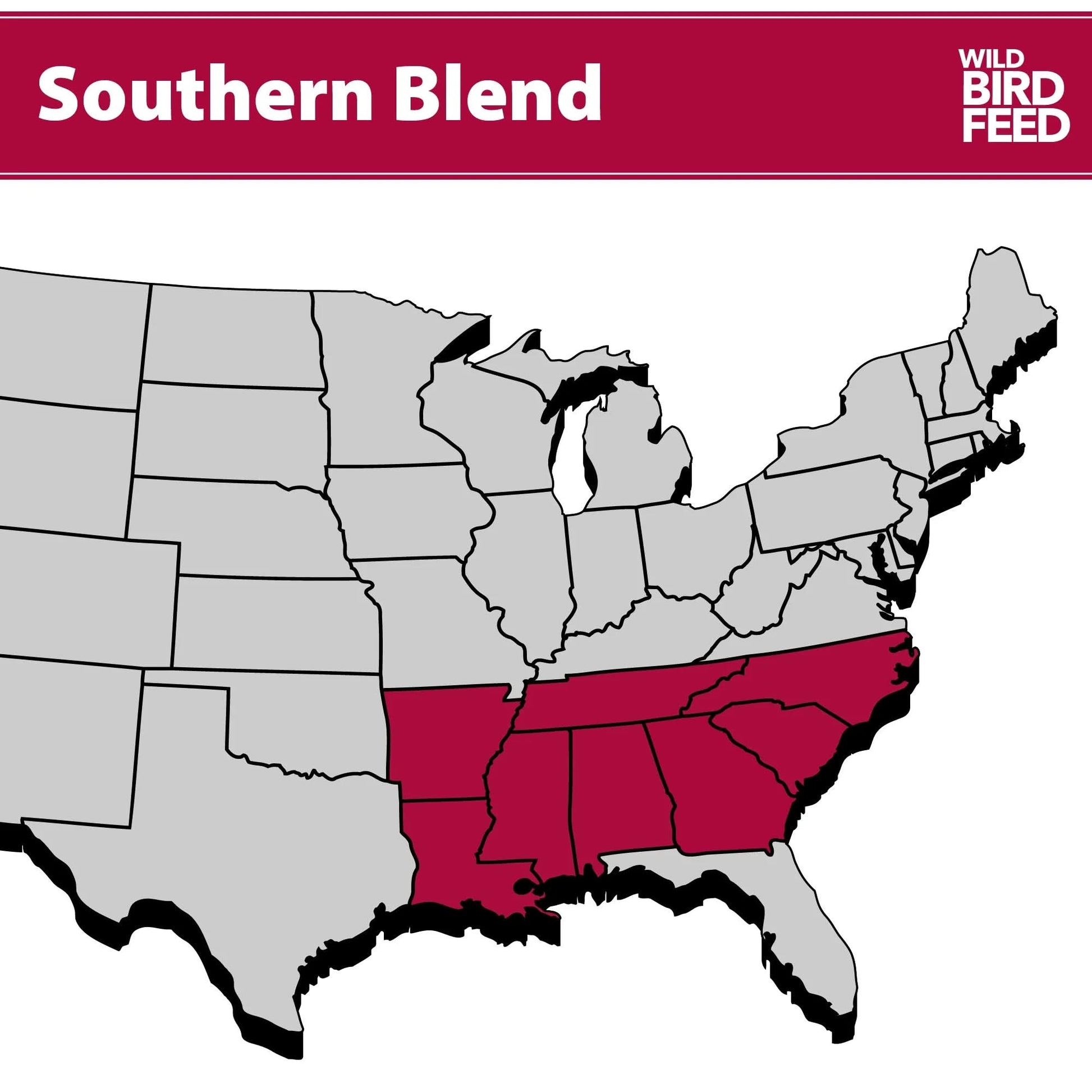 Southern Regional Blend Wild Bird Food, Dry, 1 Count per Pack, 5 Lb. Bag