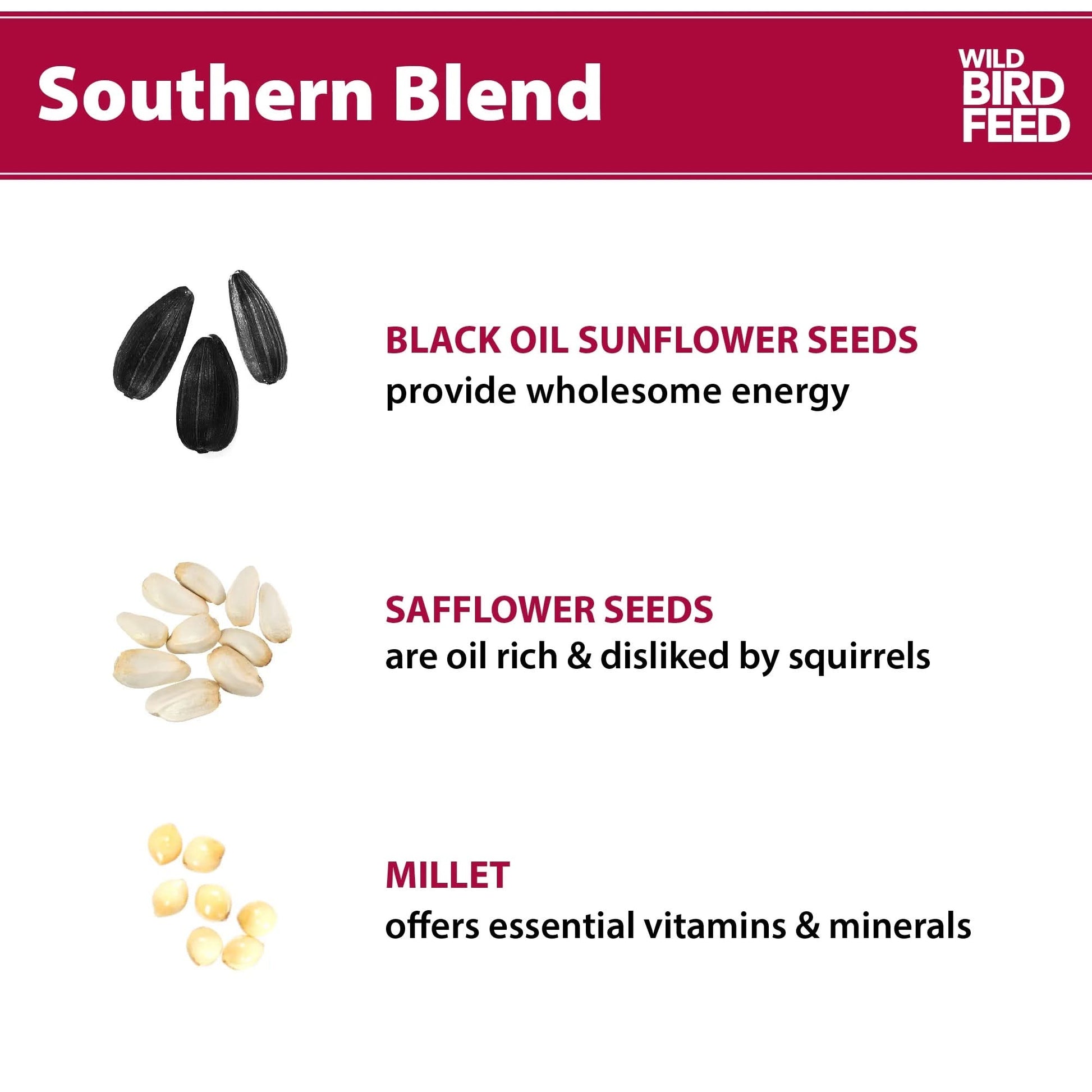 Southern Regional Blend Wild Bird Food, Dry, 1 Count per Pack, 5 Lb. Bag