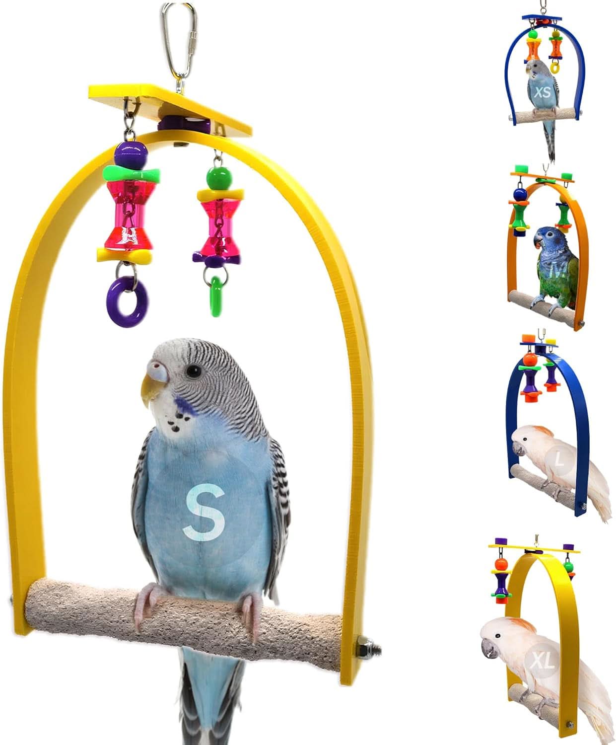 Small Whirly Bird - Engaging Cage Toy for Visual and Physical Stimulation - Safe, Non-Toxic Accessories for Small Birds