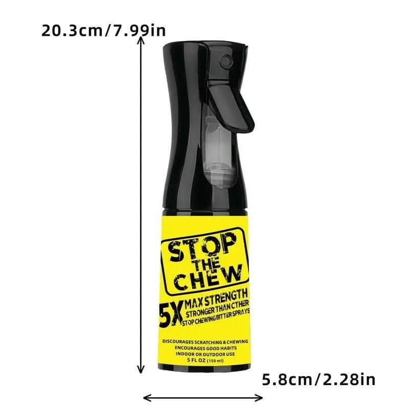 Stop the Chew Spray 5X Strength anti Chew Sprayfor Dogs - No Chew Spray for Puppies - Alcoholfree Dog Deterrent Spray - Bitter Spray for Dogs Tostop Chewing - Powerful No Chew Spray for Dogs