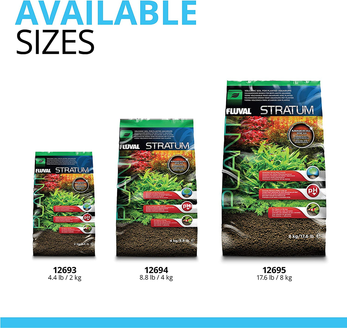 12694 Plant and Shrimp Stratum for Freshwater Aquariums, 8.8 lbs - Premium Substrate for Enhanced Plant Growth, Ideal for Neutral to Slightly Acidic pH Levels
