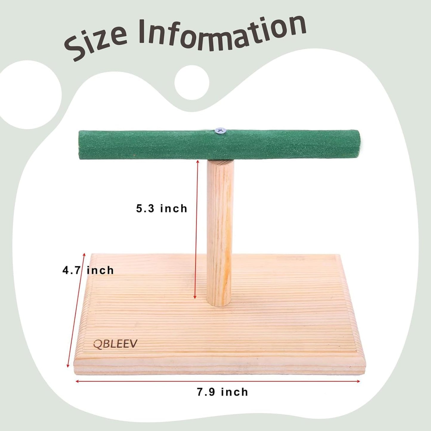 Portable Bird Play Stand and Training Perch for Cockatiels, Conures, Parakeets, Finches, and Lovebirds