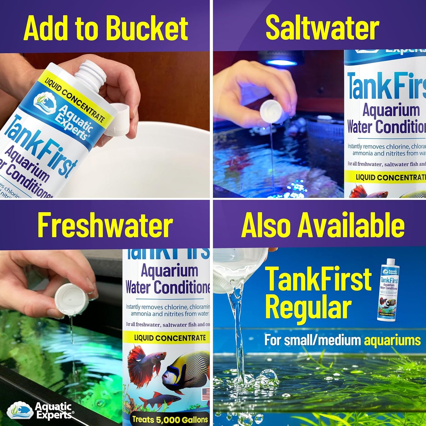 Tankfirst Complete Aquarium Water Conditioner - Advanced Formula for Instant Removal of Chlorine, Chloramines, and Ammonia Detoxification (Concentrate, 500 ml)