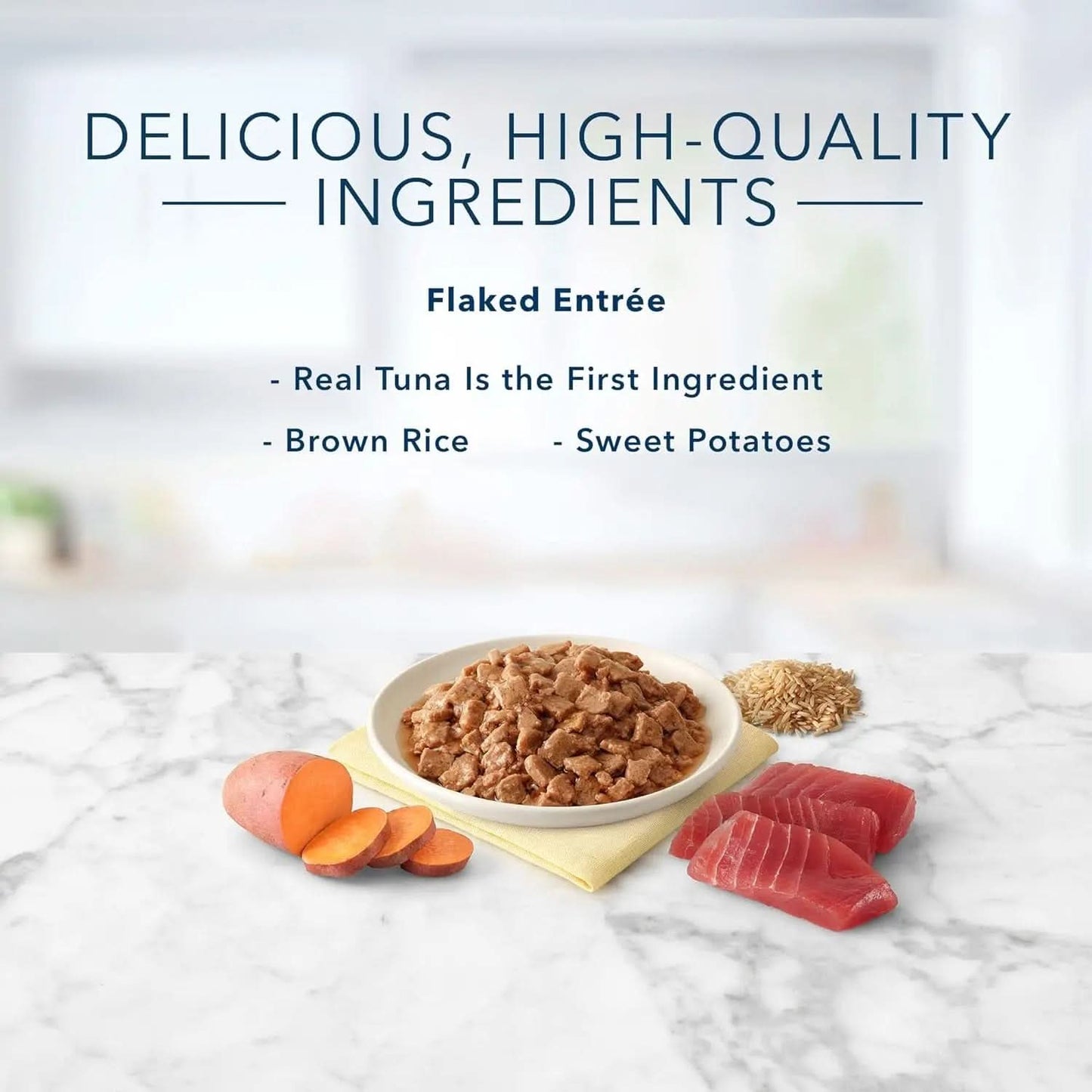 Tastefuls Flaked Tuna Entrée in Gravy Wet Cat Food, 5.5-Oz Cans (24 Count), Made with Natural Ingredients