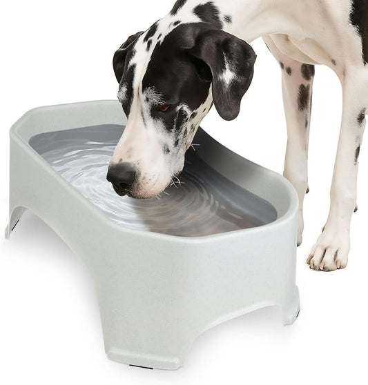 Extra Large Outdoor Dog Water Bowl - 2.25 Gallon Capacity, Spill-Proof Design for Indoor or Outdoor Use, Vanilla Bean Finish
