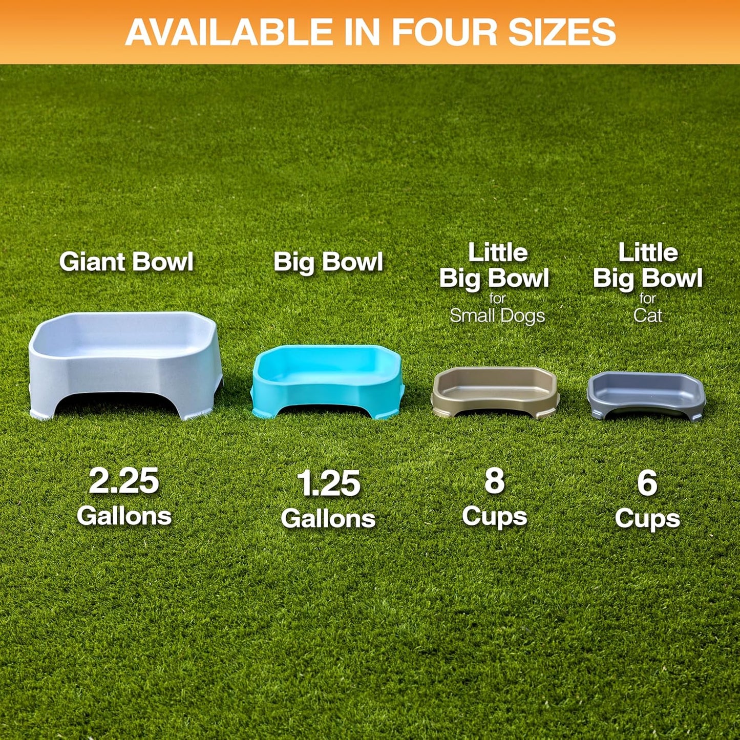 Extra Large Outdoor Dog Water Bowl - 2.25 Gallon Capacity, Spill-Proof Design for Indoor or Outdoor Use, Vanilla Bean Finish