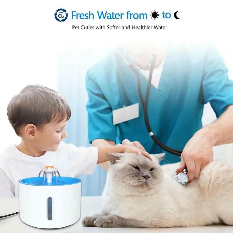 VAGAVA Cat Water Fountain, 1.6L/56Oz Bpa-Free Automatic Pet Drinking Fountain with Ultra Quiet Pump & Visible Water Level, Perfect Gift for Cats.