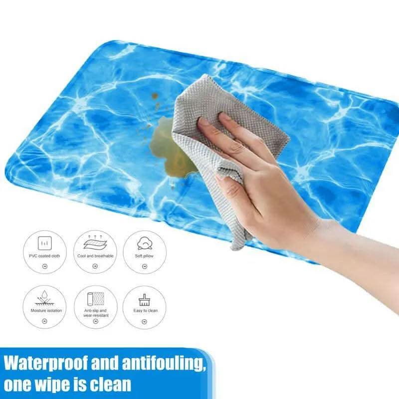 2025 Summer Pet Cooling Pad - Eco-Friendly Large Dog & Cat Cooling Mat for Beds, Crates & Outdoor Use | Portable, Waterproof, Non-Shedding & Durable for Travel, Camping & Hot Days