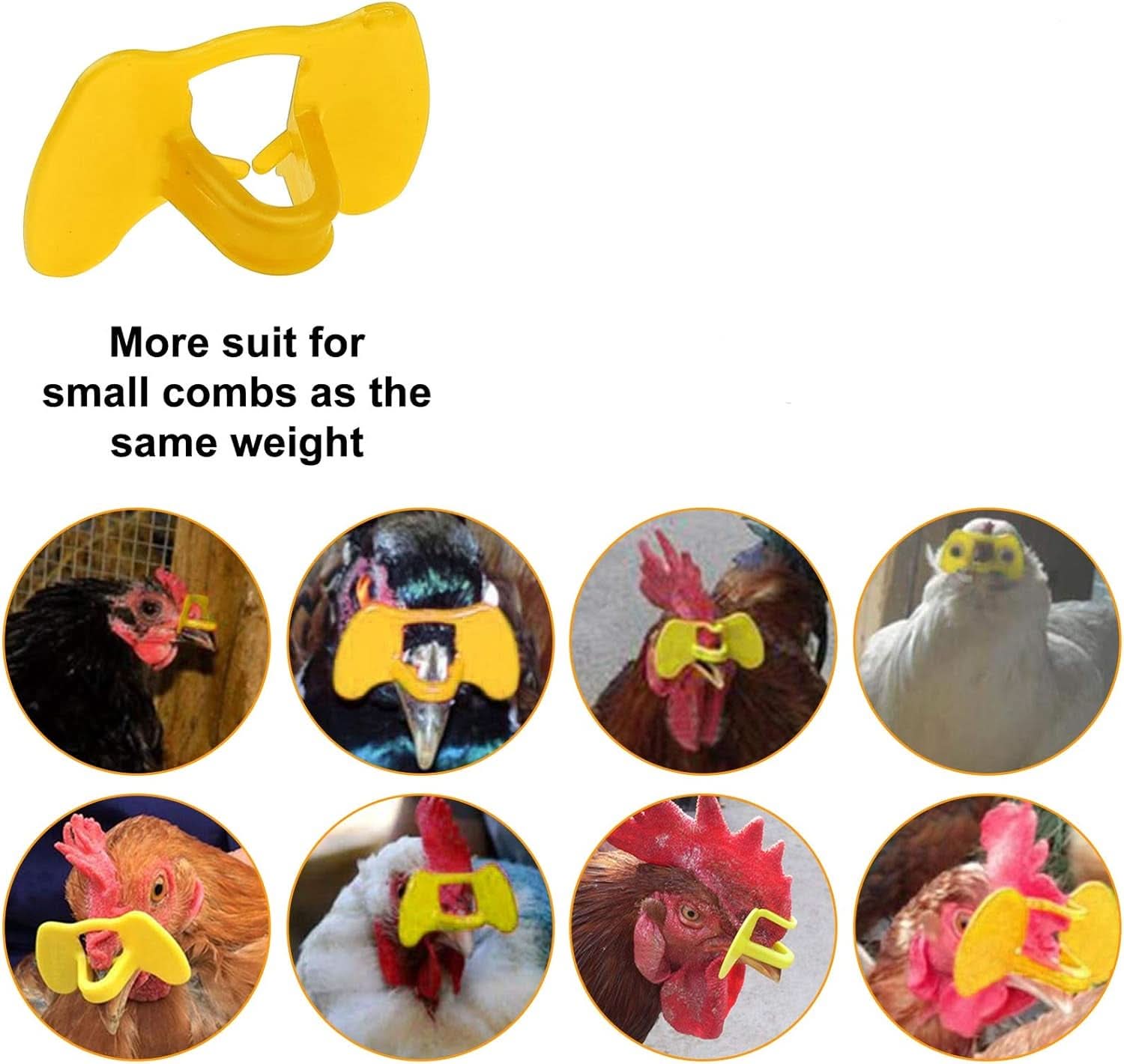 101-Piece Pinless Poultry Blinders Set with Pliers for Chickens and Pheasants