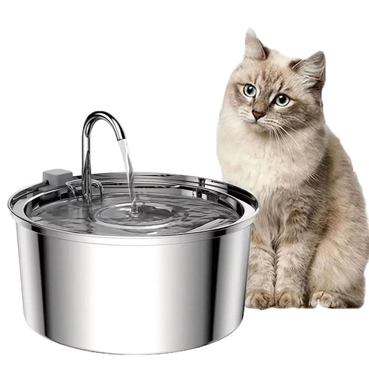 Stainless Steel Pet Water Feeder Cat Dog Automatic Filter Fountain Stone's Store