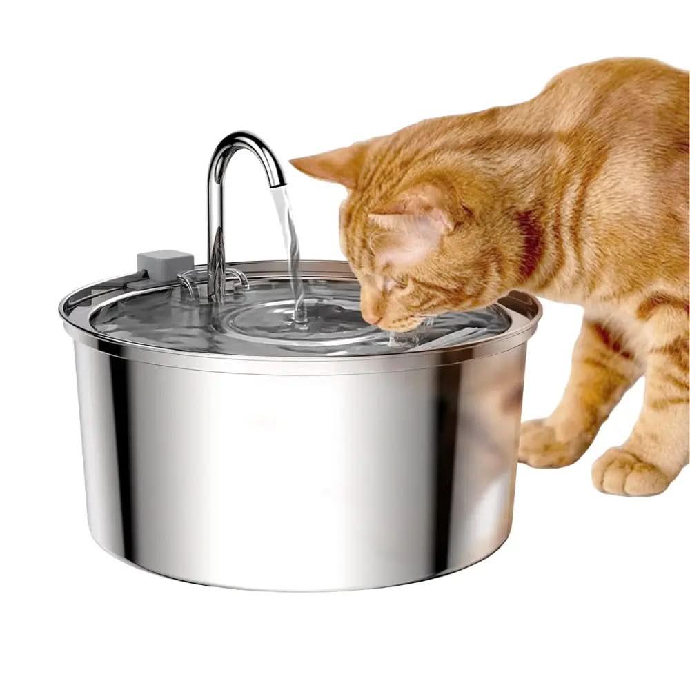 Stainless Steel Pet Water Feeder Cat Dog Automatic Filter Fountain Stone's Store