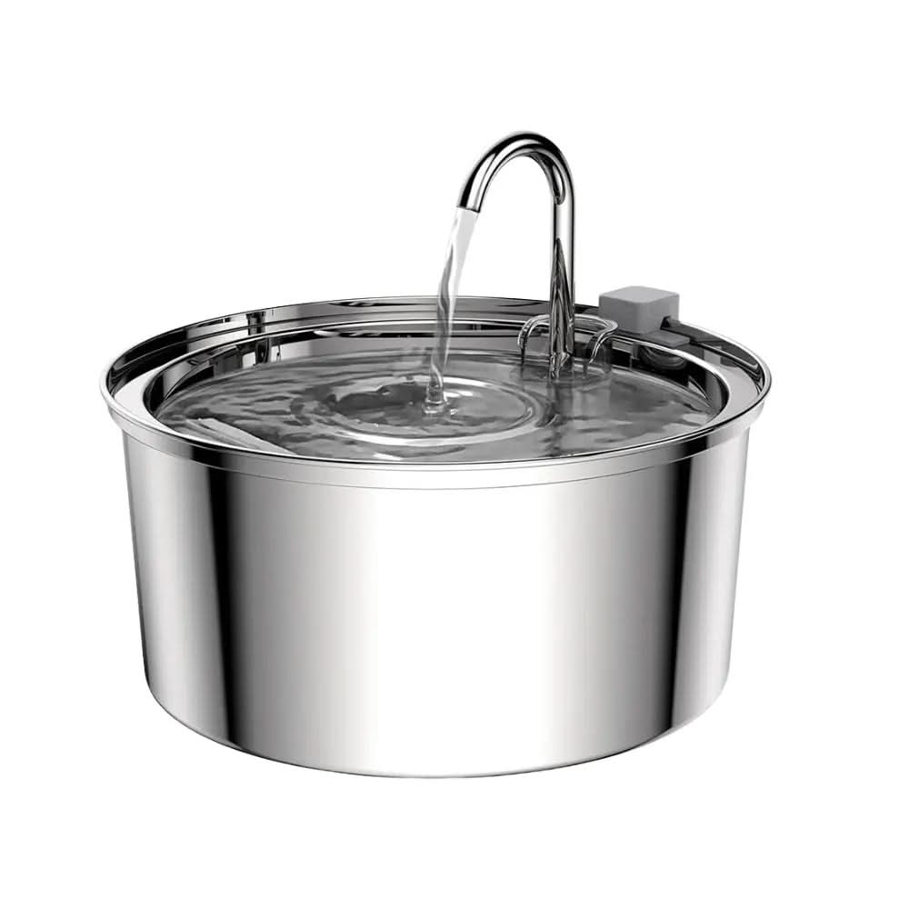 Stainless Steel Pet Water Feeder Cat Dog Automatic Filter Fountain Stone's Store