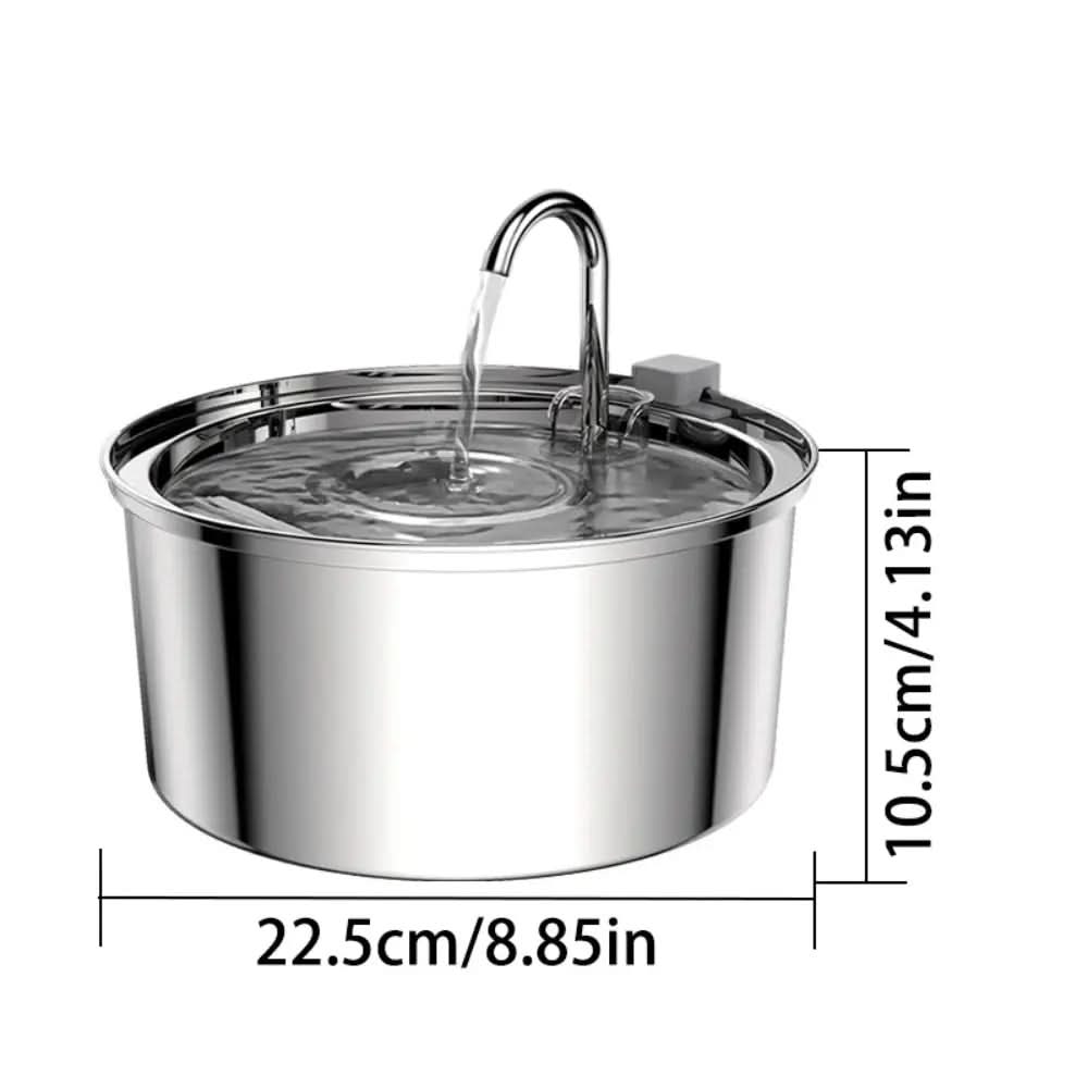 Stainless Steel Pet Water Feeder Cat Dog Automatic Filter Fountain Stone's Store