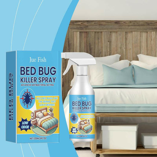 Jue-Fish Bedbug Spray Killer Bedbug Eliminator Dormitory Bed Bedroom Lice and Mite Spray Advanced Antibacterial Acting Low Odor