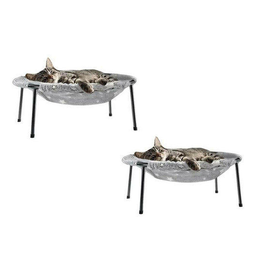 POMESEA Napping Spot,Desk & Floor Cat Hammock,Soft Elevated Pet Bed for Dogs & Cats, Glow in the Dark,Raised Cozy Hammock,Cat Lounge Furniture
