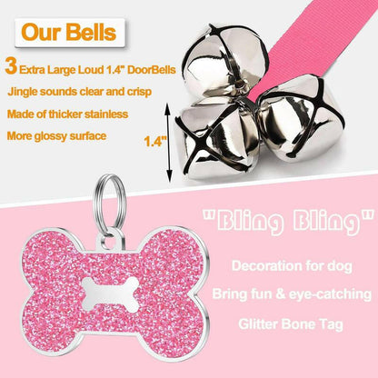 2-Pack Dog Door Bells for Effective Potty Training - Puppy Doorbell Jingle for Convenient Outdoor Access - Pet Accessories